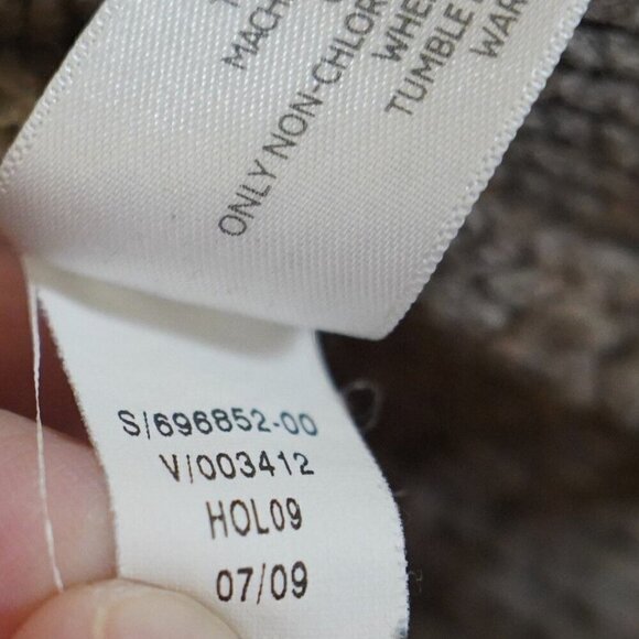 Vintage Old Navy Button Front Long Line Cardigan Lambswool XL Stripe Collar Y2K - Picture 10 of 10